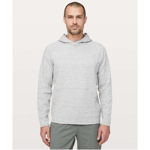 Lululemon At Ease Hoodie in Heathered Melody Light Grey / Black - Picture 1 of 16